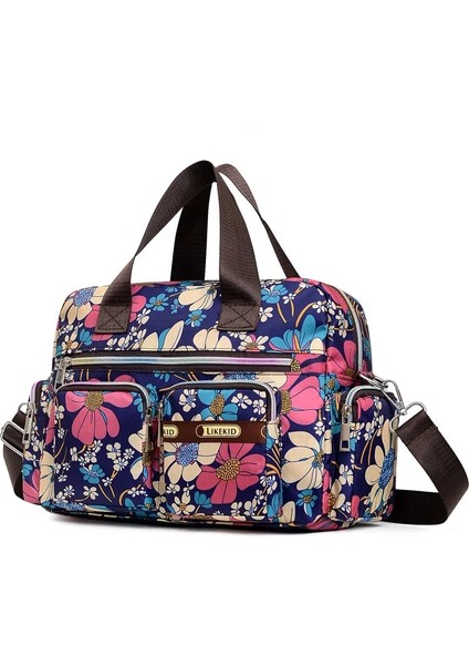 No.29 Tarzı Bayanlar Messenger Çanta Rahat Çanta Omuz Büyük Kapasiteli Su Geçirmez Bez Çanta Çiçek Baskılı Çantalar Kadınlar Için Açık Çanta (Yurt Dışından)