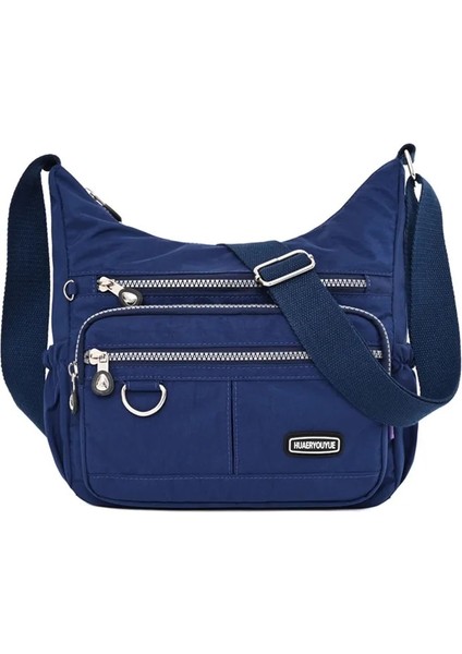 Derin Mavi Tarzı Yeni Kadın Çanta Omuz Çantası Kadın Hafif Crossbody Çanta Bayanlar Messenger Çanta Naylon Su Geçirmez Lady Çanta Ana Kesesi (Yurt Dışından)