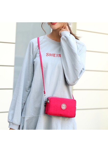 Sıcak Pembe Tarzı Kadınlar Evrensel Cep Telefonu Omuz Çantası Spor Cüzdanları Crossbody Omuz Çantası Messenger Çanta Bozuk Para Cüzdanı Açık Çanta (Yurt Dışından) fiyatları