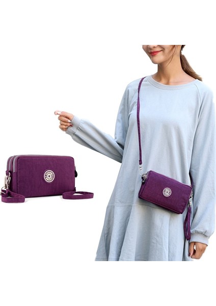 Sıcak Pembe Tarzı Kadınlar Evrensel Cep Telefonu Omuz Çantası Spor Cüzdanları Crossbody Omuz Çantası Messenger Çanta Bozuk Para Cüzdanı Açık Çanta (Yurt Dışından) fırsatları