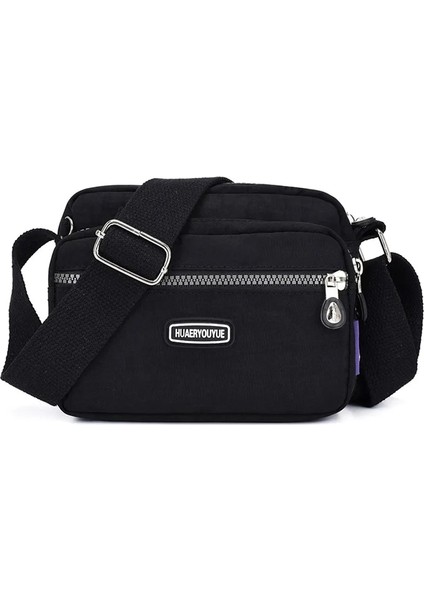 Siyah Bir Stil Asual Tasarımcı Kadın Omuz Çantası Naylon Kadın Çanta Omuz Çantası Su Geçirmez Kız Postacı Çantaları Crossbody Kadınlar Küçük (Yurt Dışından)