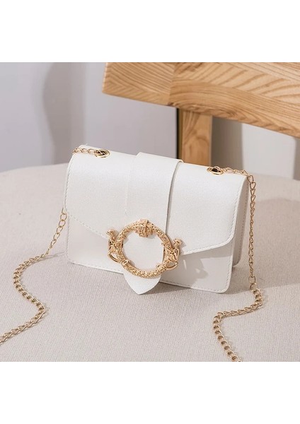 Qiuming Shop Siyah Stil 18CM x 5cm x 13CM Rahat Messenger Çanta Kadın Moda Omuz Çantası Wome Için Yeni Kızlar Bayanlar Tek Seyahat Küçük Crossbody Kare Çanta (Yurt Dışından)