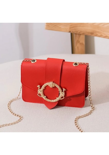 Qiuming Shop Siyah Stil 18CM x 5cm x 13CM Rahat Messenger Çanta Kadın Moda Omuz Çantası Wome Için Yeni Kızlar Bayanlar Tek Seyahat Küçük Crossbody Kare Çanta (Yurt Dışından)