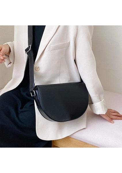 Kahverengi Tarzı 22X8X18 Yeni Yüksek Li Pu Deri Heybe 2021FASHION Tüm Maç Kadın Tasarımcı Retro Kış Tek Omuz Askılı Çanta (Yurt Dışından)