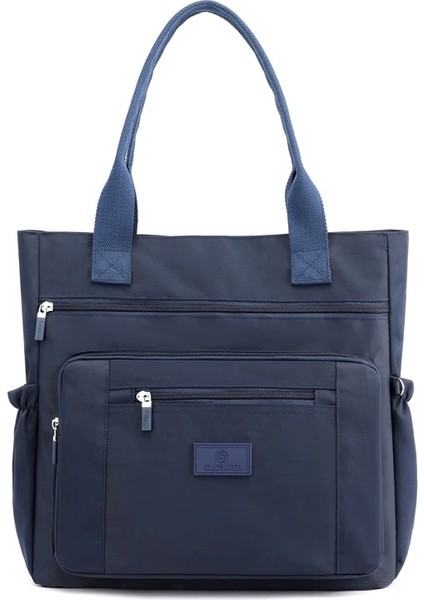 Açık Mor Tarzı 2021 Yeni Moda Messenger Çanta Kadın Omuz Çantası Naylon Çanta Büyük Kapasiteli Moda Kadın Tote Alışveriş Çantası (Yurt Dışından) modelleri