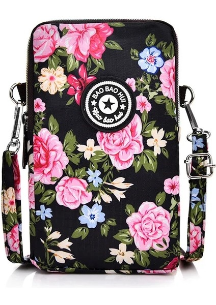 No.6 Tarzı Kadın Mini Cep Telefonu Çantası Kadın Crossbody Çanta Bayan Omuz Çantası Kanvas Cüzdan Çanta (Yurt Dışından) modelleri