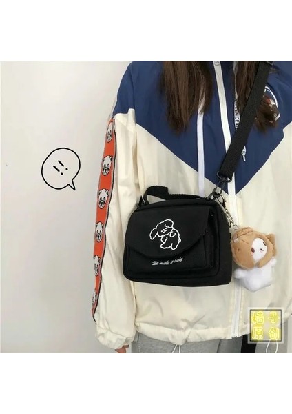 Tavus Kuşu Mavisi Stili Kadın Postacı Çantaları Bayanlar Kanvas Baskılı Sevimli Zarf Çanta Bayan Tatlı Karikatür Öğrenci Omuz Çantası (Yurt Dışından)