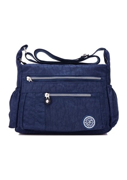Lacivert Tarzı Lüks Kadın Messenger Çanta Su Geçirmez Naylon Omuz Çantaları Rahat Üst-Sap Bayan Çanta Seyahat Tote Kadın Crossbody Çanta (Yurt Dışından)