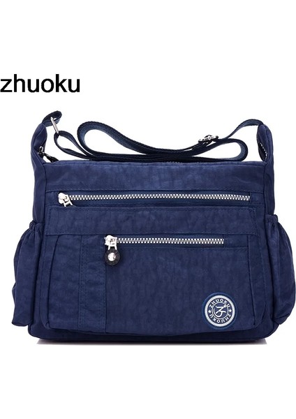 Lacivert Tarzı Lüks Kadın Messenger Çanta Su Geçirmez Naylon Omuz Çantaları Rahat Üst-Sap Bayan Çanta Seyahat Tote Kadın Crossbody Çanta (Yurt Dışından) fiyatları