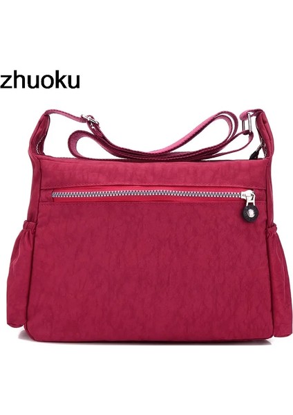 Lacivert Tarzı Lüks Kadın Messenger Çanta Su Geçirmez Naylon Omuz Çantaları Rahat Üst-Sap Bayan Çanta Seyahat Tote Kadın Crossbody Çanta (Yurt Dışından) fırsatları