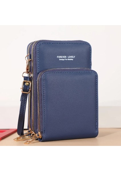No.9 Tarzı Mini Crossbody Omuz Çantaları Kadın Çok Fonksiyonlu Dokunmatik Cep Telefonu Cebi Kart Çanta Bayanlar Küçük Çanta Kadın Messenger Çanta (Yurt Dışından)