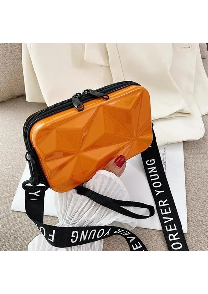 Turuncu Tarzı Wome Için Lüks El Çantaları Yeni Bavul Şekli Tote Moda Mini Bagaj Çantası Kadın Ed Trend Ünlü Debriyaj Kutusu Çanta (Yurt Dışından)