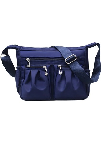 Stil2 Mavi Stil Yogodlns Moda Kadın Omuz Askılı Çanta Su Geçirmez Naylon Oxford Crossbody Çanta Çanta Büyük Kapasiteli Seyahat Çantaları Çanta (Yurt Dışından)