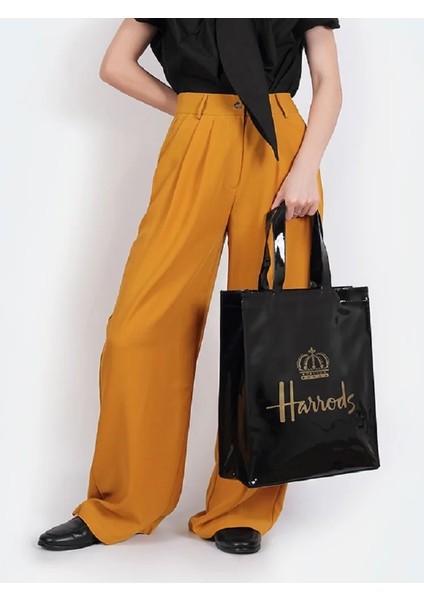 Taş Stili London Style Pvc Reusable Shopping Bag Women's Bag Eco Friendly Small Signature Shopper Bag Waterproof Handbag Shoulder Bag (Yurt Dışından) fırsatları