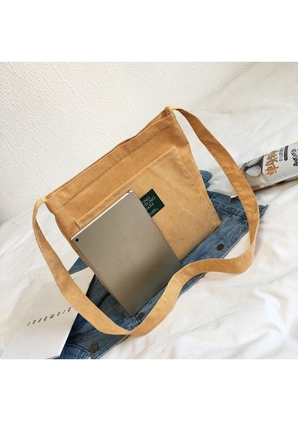Siyahımsı Yeşil Tarzı Kadın Kadife Omuz Çantası Li Tuval Crossbody Çanta Basit Bez Kumaş Çanta Tote Katı Fermuar Messenger Çanta Kızlar Için (Yurt Dışından) fiyatları