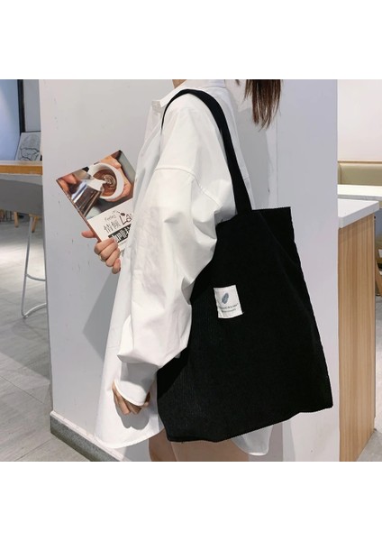 Gri Stil Kadınlar Için Kadife Çanta Alışveriş Çantaları Çevre Depolama Yeniden Kullanılabilir Tuval Omuz Tote Çanta Kız Için Okul Çantaları Bez Çantalar (Yurt Dışından) indirimleri