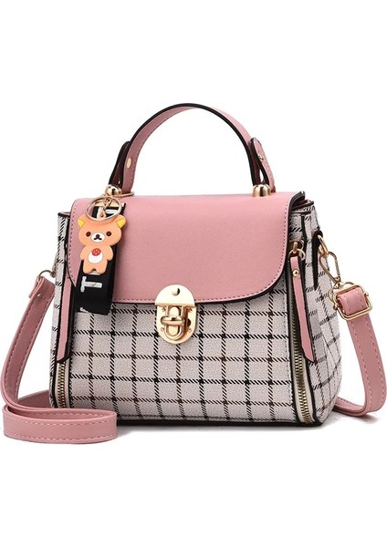 Gri Tarzı Kore Modası Ekose Kadın Çanta Omuz Çantası Çapraz Paket Crossbody Çanta Baogesmall cm (Yurt Dışından) fiyatları