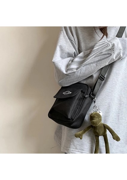 Kolye Tarzı ile Kahverengi Kadın Kanvas Omuz Çantası Küçük Kore Moda Pamuklu Kumaş Messenger Kadınlar Için Crossbody Çanta Çanta Telefon Çanta Kadın Çanta (Yurt Dışından) fırsatları