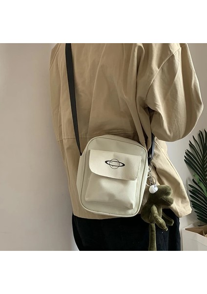 Kolye Tarzı ile Kahverengi Kadın Kanvas Omuz Çantası Küçük Kore Moda Pamuklu Kumaş Messenger Kadınlar Için Crossbody Çanta Çanta Telefon Çanta Kadın Çanta (Yurt Dışından) indirimleri