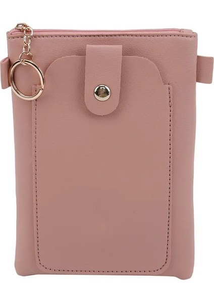 9 Pembe Stili Yazın Kadın Deri Messenger Çanta Mini Cep Cep Telefonu Kılıfı Öğrenci Crossbody Kılıf Debriyaj Çanta Cüzdan Kız Küçük Omuz Çantası Çanta (Yurt Dışından)