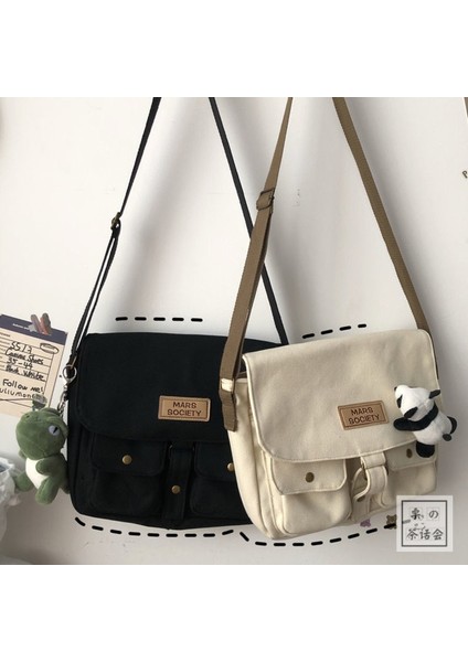 Panda Takı Tarzı 28CMX23CM Kadın Kanvas Çanta Japon Bölümü Harajuku Windsuit Messenger Çanta Kadın Koreli Öğrenciler Omuz Çantaları (Yurt Dışından) fiyatları