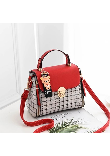 Gri Tarzı Kore Modası Ekose Kadın Çanta Omuz Çantası Çapraz Paket Crossbody Çanta Baogesmall cm (Yurt Dışından) modelleri