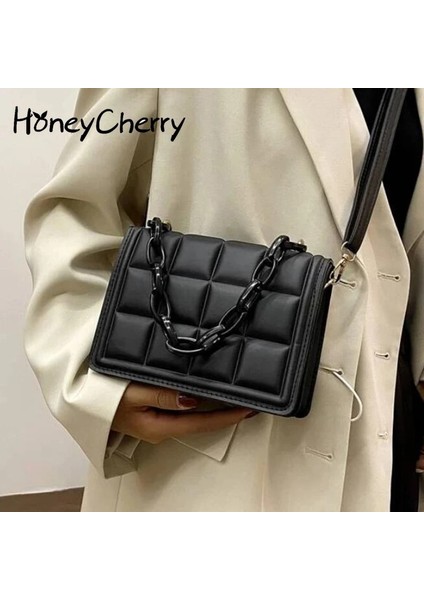 Beyaz Stil Honeycherry Geo Kabartmalı Flap Crossbody Çanta Mandbags Kadın Çantalar Için Mini Crossbody Çanta (Yurt Dışından)