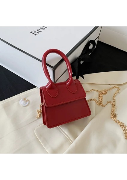 Kırmızı-2 Tarzı Mini Tote Bag Crocodile Pattern Flip Messenger Crossbody Bag Female Simple Shoulder Bag Small Square Lady Handbag New (Yurt Dışından)