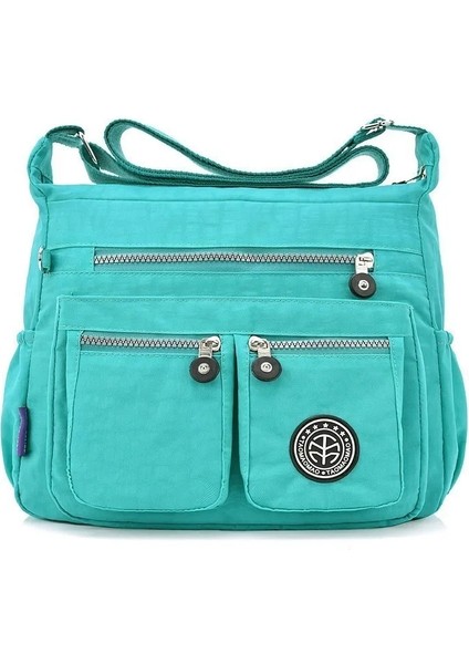 Yeşil Stil 29X22X12CM Ttou Bayanlar Moda Omuz Çantaları Kadınlar Için Tasarımcı Su Geçirmez Naylon Çanta Fermuar Çantalar Messenger Crossbody Çanta Ana Kesesi (Yurt Dışından)