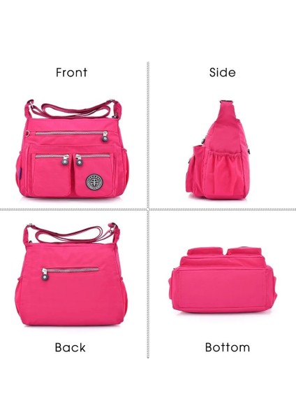 Yeşil Stil 29X22X12CM Ttou Bayanlar Moda Omuz Çantaları Kadınlar Için Tasarımcı Su Geçirmez Naylon Çanta Fermuar Çantalar Messenger Crossbody Çanta Ana Kesesi (Yurt Dışından)