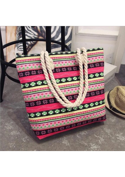 Pembe Tarzı Moda Katlanır Kadınlar Büyük Boy Çanta Tote Bayanlar Rahat Çiçek Baskı Tuval Grafiti Omuz Çantası Plaj Bolsa Feminina (Yurt Dışından) modelleri