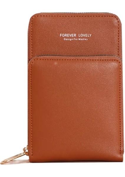 Kahverengi Tarzı Touch Screen Phone Wallet Luxury Shoulder Bag Bags For Woma Ladies Card Hold Women's Crossbody Bags Purse Clutch Handbags (Yurt Dışından)