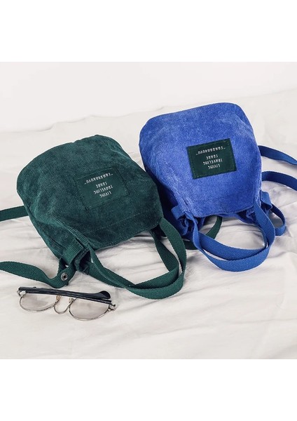 Gri Stil Kadınlar Küçük Kadife Omuz Çantası Kadın Yeni Küçük Kanvas Çanta Kılıf Bayanlar Rahat Vintage Çanta Kumaş Kova Kılıfı Kız Için (Yurt Dışından) modelleri