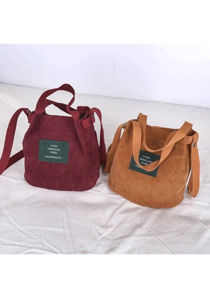 Gri Stil Kadınlar Küçük Kadife Omuz Çantası Kadın Yeni Küçük Kanvas Çanta Kılıf Bayanlar Rahat Vintage Çanta Kumaş Kova Kılıfı Kız Için (Yurt Dışından) indirimleri