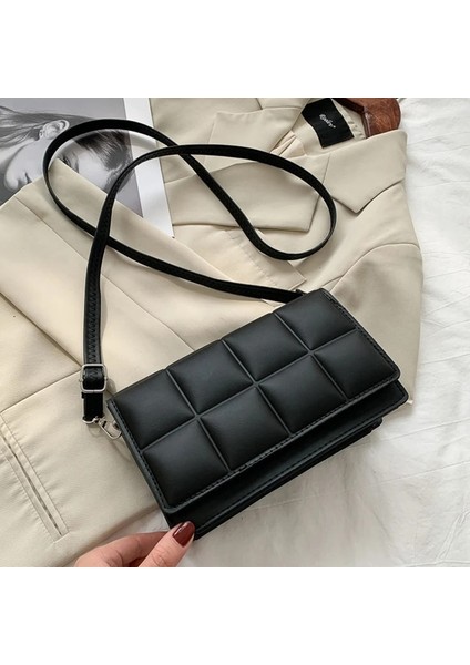 Gümüş Tarzı 20.5X12X7CM Olid Renk Moda Omuz Çantaları Kadın Seyahat Messenger Çanta Ekose Küçük Pu Deri Kadınlar Için Crossbody Çanta (Yurt Dışından) fiyatları