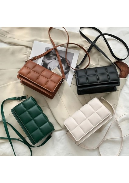Gümüş Tarzı 20.5X12X7CM Olid Renk Moda Omuz Çantaları Kadın Seyahat Messenger Çanta Ekose Küçük Pu Deri Kadınlar Için Crossbody Çanta (Yurt Dışından) fırsatları
