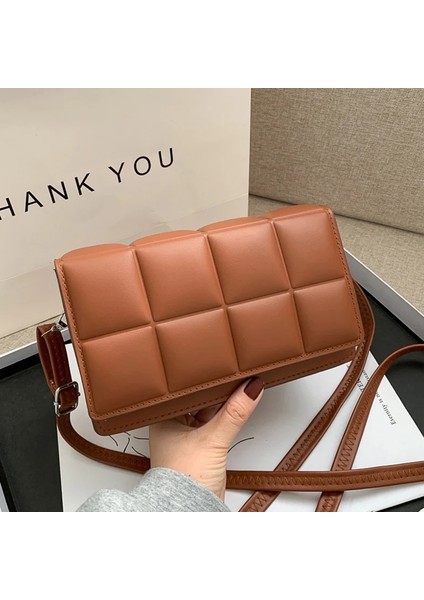 Gümüş Tarzı 20.5X12X7CM Olid Renk Moda Omuz Çantaları Kadın Seyahat Messenger Çanta Ekose Küçük Pu Deri Kadınlar Için Crossbody Çanta (Yurt Dışından) indirimleri