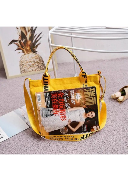 Beyaz Stil Kadın Sarı Çanta Için Sarı Çanta Büyük Kapasiteli Tote Çanta Rahat Alışveriş Kadın Bolso Amarillo Mujer Sac Jaune 2020 (Yurt Dışından) indirimleri