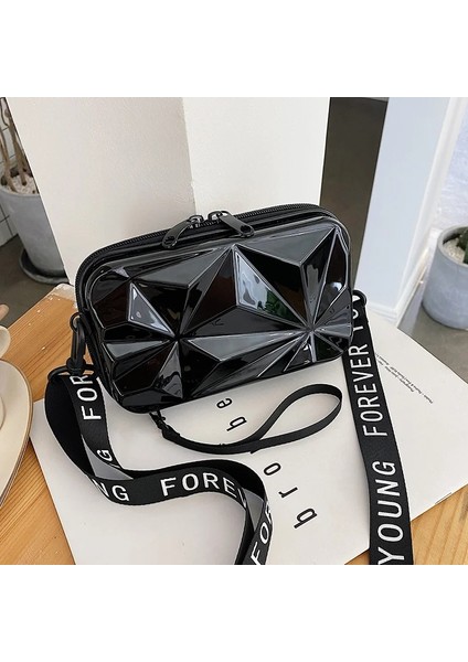 Siyah Stil Moda Mini Çanta Kadın Küçük Bavul Şekli Çanta Omuz Çantası Kadın Çantaları Tote Çanta Kadınlar Için Crossbody Çanta Sac Bolsa (Yurt Dışından) modelleri