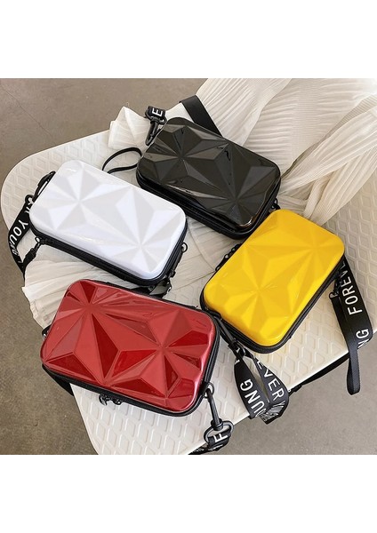 Siyah Stil Moda Mini Çanta Kadın Küçük Bavul Şekli Çanta Omuz Çantası Kadın Çantaları Tote Çanta Kadınlar Için Crossbody Çanta Sac Bolsa (Yurt Dışından) fırsatları