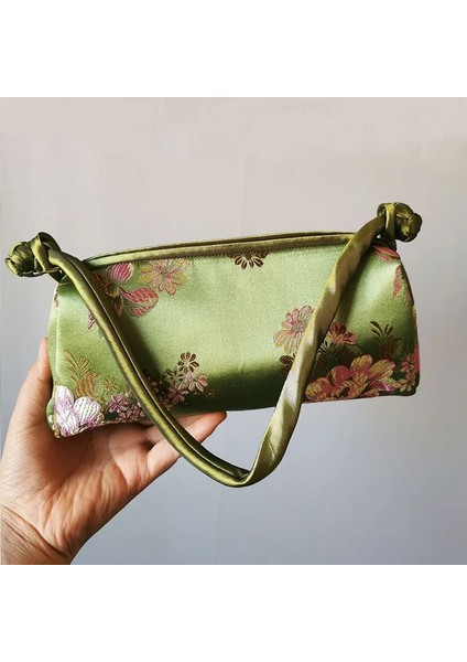 Sarı Çiçek Stili Moda Lüks Çin Tarzı Ipek Çanta Kadın Çanta Japon El Nakış Kılıf Cheongsam Kadın Cosplay Çanta Debriyaj (Yurt Dışından) fiyatları