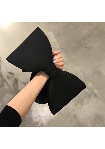 Siyah Stil 2022 New Spring Summer Woman New Personality Pink Color Spliced Bow Many Wear Methods Handbag All Match Evening Clutch Bags Cute (Yurt Dışından) fiyatları