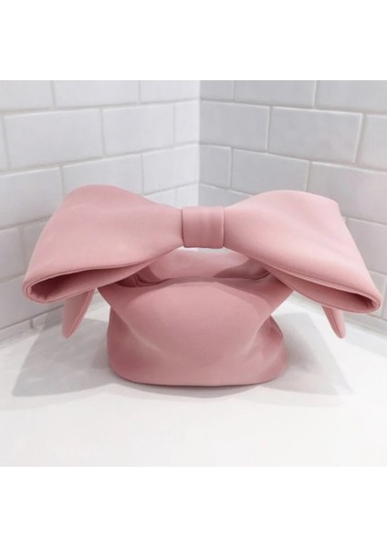 Siyah Stil 2022 New Spring Summer Woman New Personality Pink Color Spliced Bow Many Wear Methods Handbag All Match Evening Clutch Bags Cute (Yurt Dışından) fırsatları