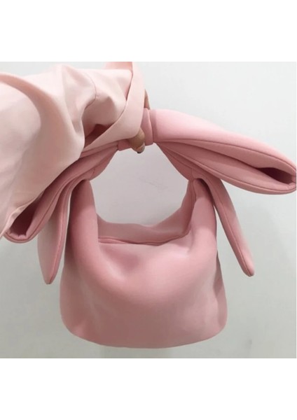 Siyah Stil 2022 New Spring Summer Woman New Personality Pink Color Spliced Bow Many Wear Methods Handbag All Match Evening Clutch Bags Cute (Yurt Dışından) indirimleri