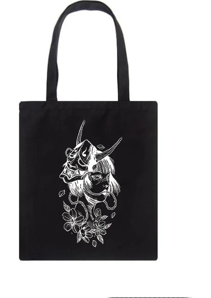 No.9 Tarzı 35X40CM Japon Koyu Alışveriş Çantası Gotik Dalgalar Y2K Kanvas Çanta Eğlenceli Karikatür Büyük Kapasiteli Ulzzang Kadın Çantası Harajuku Kadın Omuz Çantaları (Yurt Dışından)