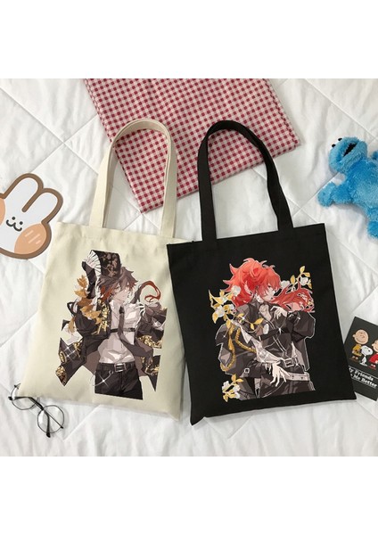 HEI02 Tarzı Kadın Çantası Ge Etkisi Karikatür Alışveriş Çantaları Moda Y2K Kanvas Çanta Japon Harajuku Büyük Kapasiteli Vintage Kadın Omuz Çantası (Yurt Dışından) modelleri