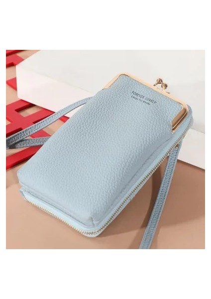 Mavi Stil Küçük Crossbody Çanta Kadın Mini Pu Deri Omuz Messenger Çanta Kızlar Için Bolsas Bayanlar Telefon Çanta Fermuar Flap Çanta (Yurt Dışından)