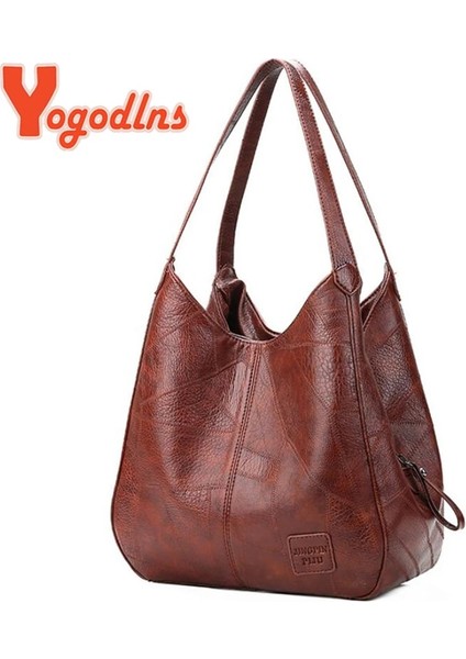 Kahverengi Tarzı 28X12X30CM Yogodlns Vintage Kadın El Çantası Tasarımcıları Lüks Çantalar Kadın Omuz Çantaları Kadın Üst Saplı Çantalar Moda Çantalar (Yurt Dışından) fiyatları
