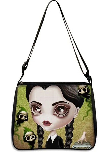 YXBGOTHIC19CW Stili 25CMX30CM Gotik Kız Kafatası Kadın Çantaları Yüksek Li Kadın Büyük Kapasiteli Çanta Messenger Çanta Bayanlar Omuz Çantaları (Yurt Dışından)