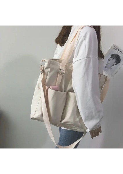 Mavi Hiçbir Sarkıt Stili Su Geçirmez Oxford Büyük Kapasiteli Tuval Kız Omuz El Kovası Çanta Sepeti Kadın Kadınlar Için Crossbody Çanta Rahat Bez Çantalar (Yurt Dışından) fırsatları